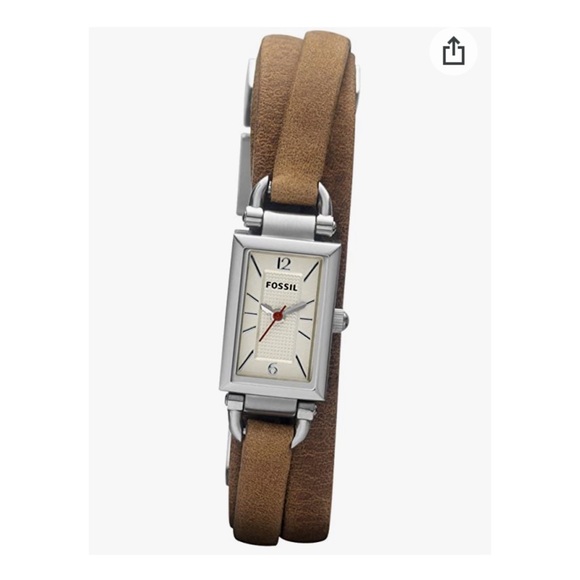 Fossil Delaney Sand Dial Brown Leather Watch - Picture 1 of 7